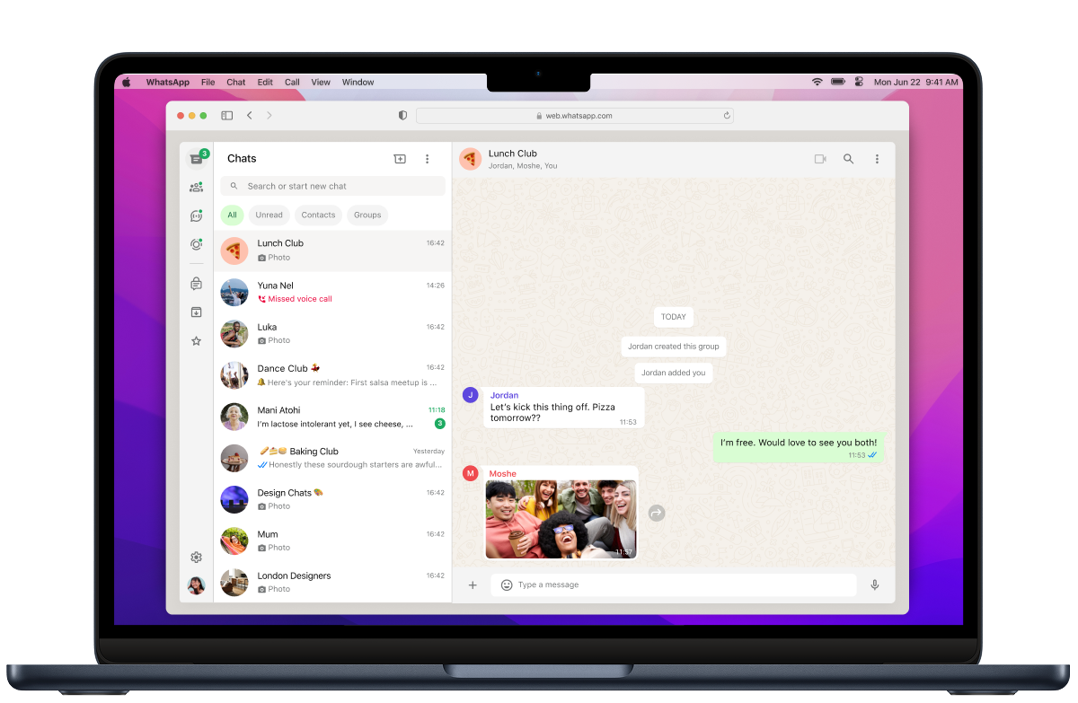 Whatsapp desktop interface